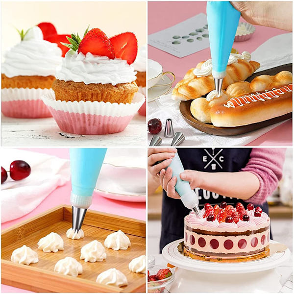 Set med 15 sprøyteposer, perfekt for å dekorere kaker, cupcakes og mer