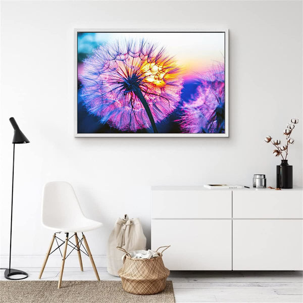 MH-(30x40cm) Vuxna nybörjare rund full borr 5D DIY maskros