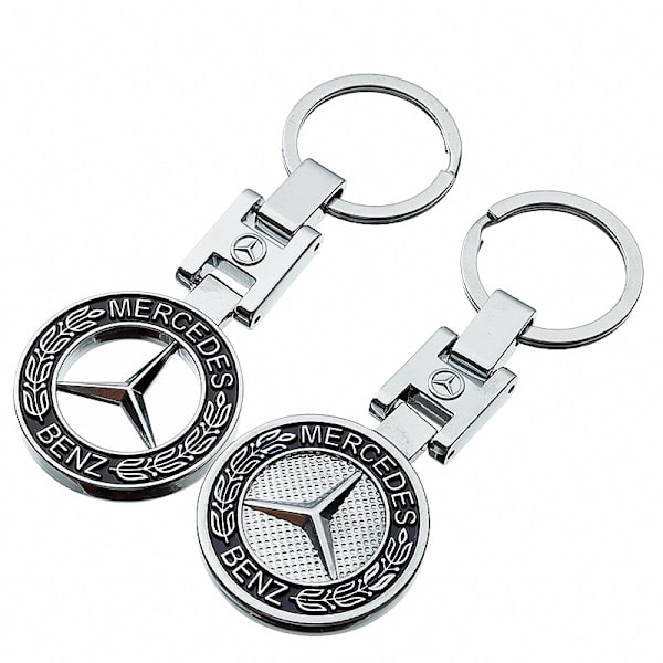 2 kpl 3D Auton Logo Avaimenperä Metalli Kromi Auton Avaimenperä Vaihto