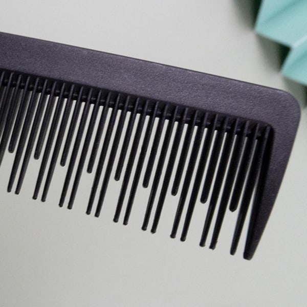 Carbon Fiber Comb with 5 Anti-Static Steel Tail Combs for Women a