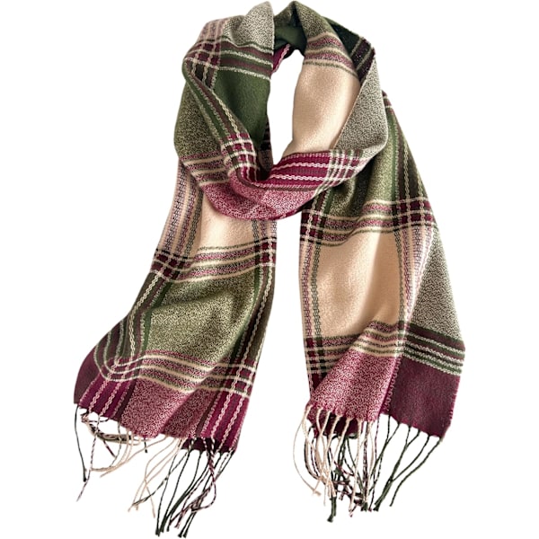 Damkrage Klassisk Fransar Rutiga Super Mjuk Klassisk K cashmere-känsla Höst Vinter Halsdukar Tartan Varm Tjock Wrap Sjal
