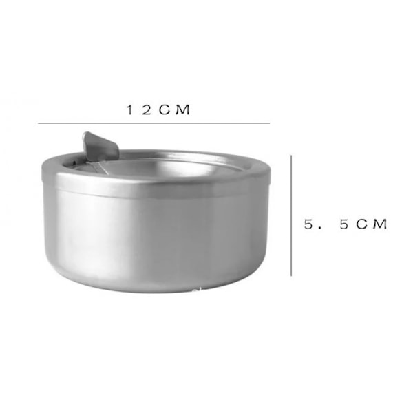 Set med 2 vindtäta askkoppar 12 x 5,5 cm