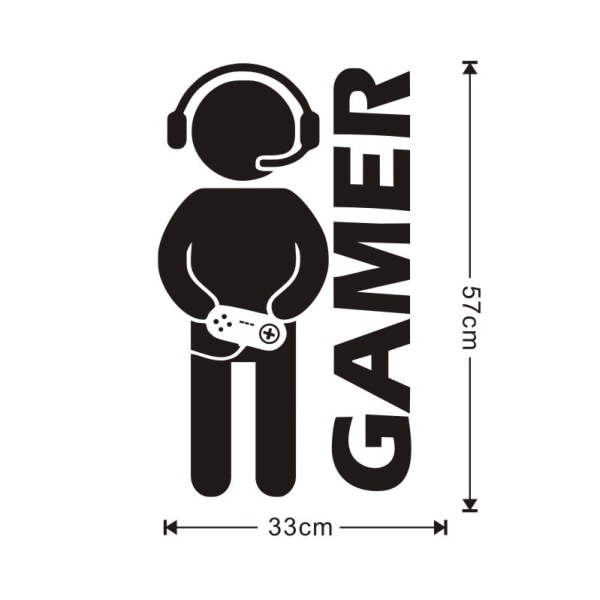 Gamer med Controller Wall Decal, Game Boy Decal Wall Sticke