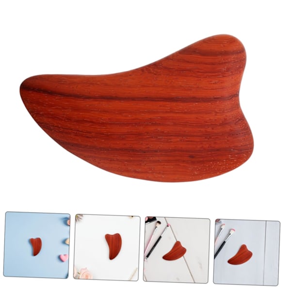 Gua Sha Skrapverktyg Set i Trä Manuell Massageverktyg för Kropp Ansikte Nacke Naturlig Trä Ansiktsskrapa