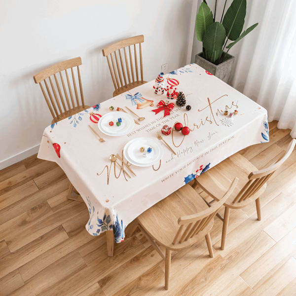 Glædelig Jul Pynt Julefrokost Dug Tech Print