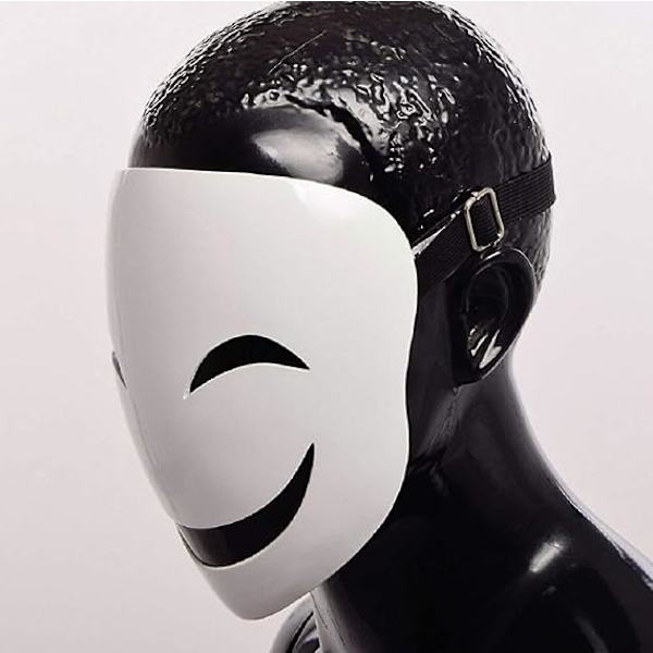 GK-O Anime Bullet Kagetane Hiruko Mask Cosplay Costume Prop Halloween Mask Valkoinen