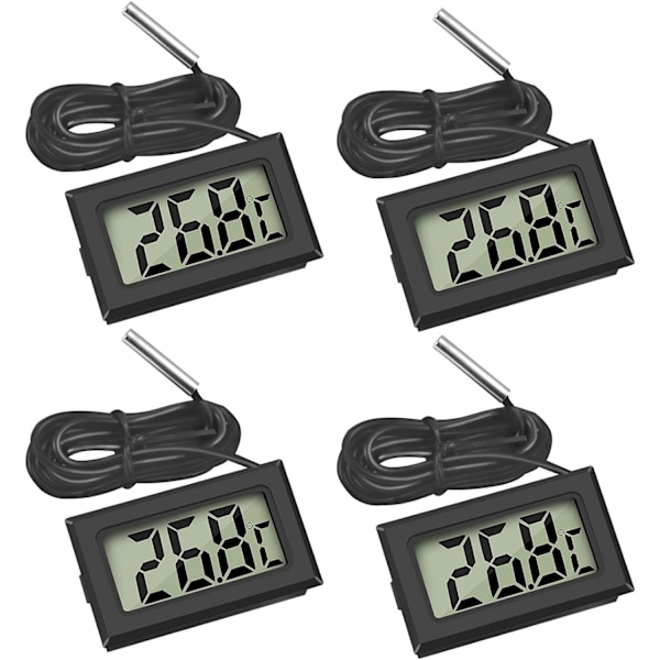 Mini digital LCD-termometer med temperaturgivare sensor testare för kylskåp frysar Aq