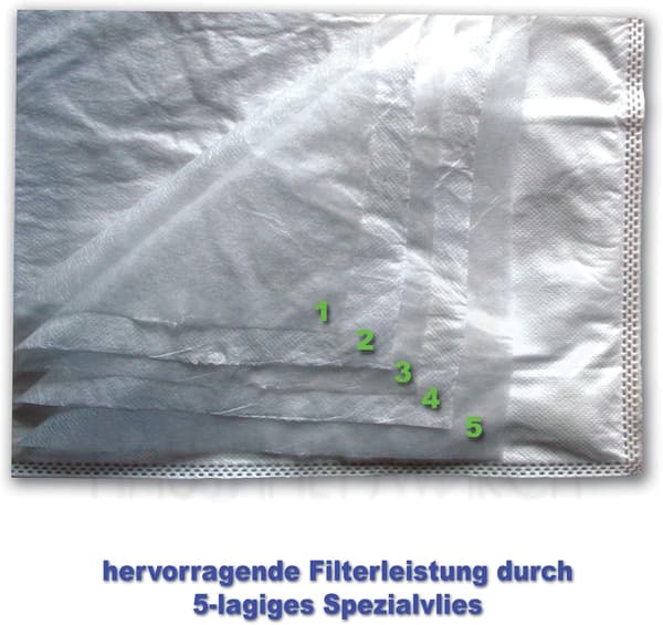6-pack premium dammsugarpåsar av non-woven material för