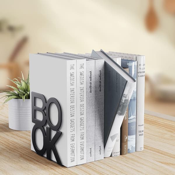 Bokstöd, Bokstöd för Bokhylla, Bokstöd för Böcker, Unik Design, Tunga