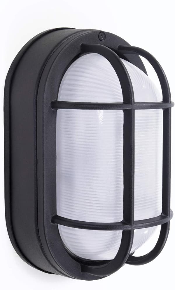 Utendørs 21 cm oval LED-skottlys, innfelt montering for vegg