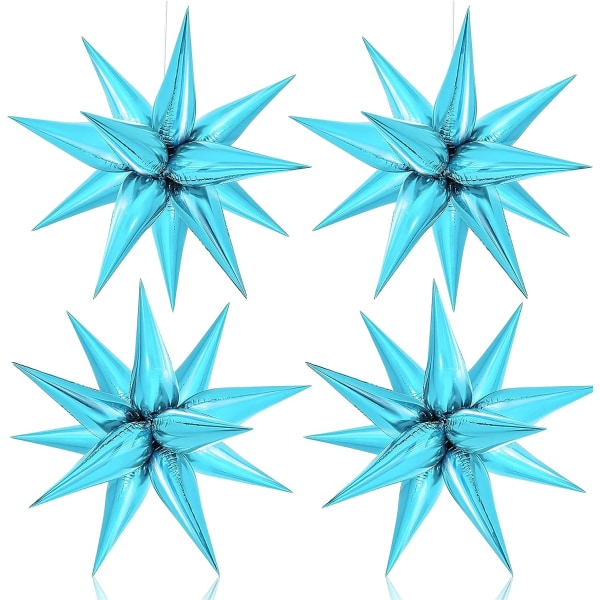 Store, 50 stykker blå stjerne ballonger, 26 tommer - stjerne folie Bal