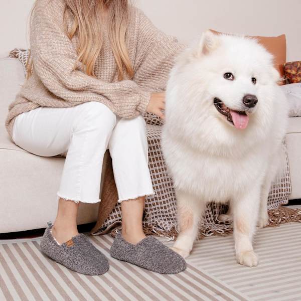 Storlek 36. Damtofflor i mjukt lockigt foder, minnesskum, lätta, mysiga loafers med fleecefoder