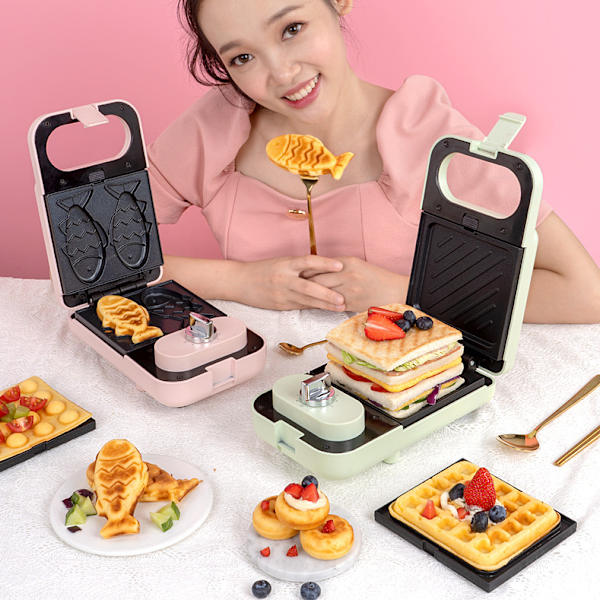 Vaaleanpunainen Tukkumyynti Keittiö Koti Aamiainen Vaffeli Sandwich M