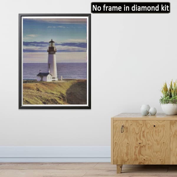 30x40cm 5D Diamantmaleri Fyr Stil 3