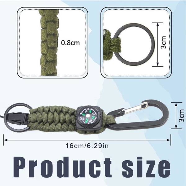 2 Pcs Umbrella Rope Stitch Needle, Survival Keychain, Umbrella Ke