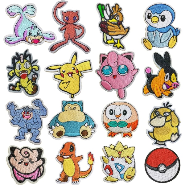 16pcs Kids Iron-On Patches Iron-On Patches Sew-on Iron-On Cloth