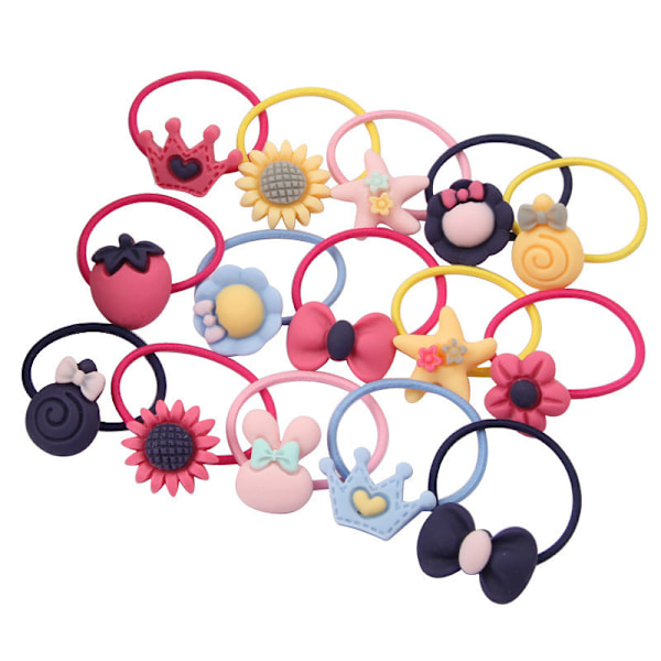 Hårtillbehör - 40 st gummiband (slumpmässig färg) Baby Girl Hair Ties, Baby Girl Scrunchies, Mul