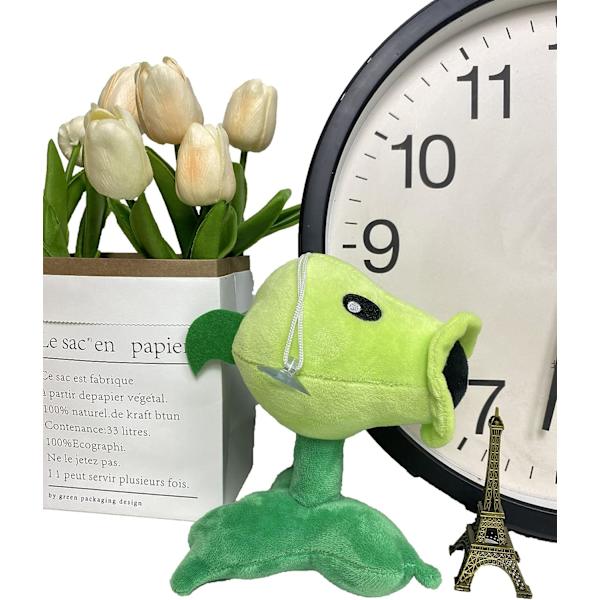 7\" Plants VS Zombies Plyschleksaker PVZ Mjuk Plyschdocka Grön Pe