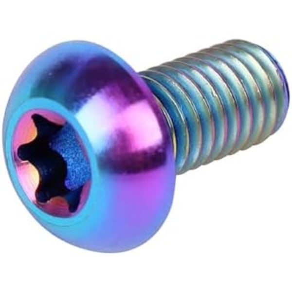 M5x10mm 6 stk. Titanium Cykelskruer  Cykel Skivebremser Rotor Bolte  (Farverige)