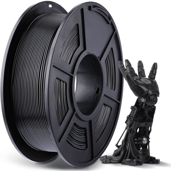(Sort) PLA-filament for 3D-skriver hvit, 1 kg 1,75 mm PLA-fil