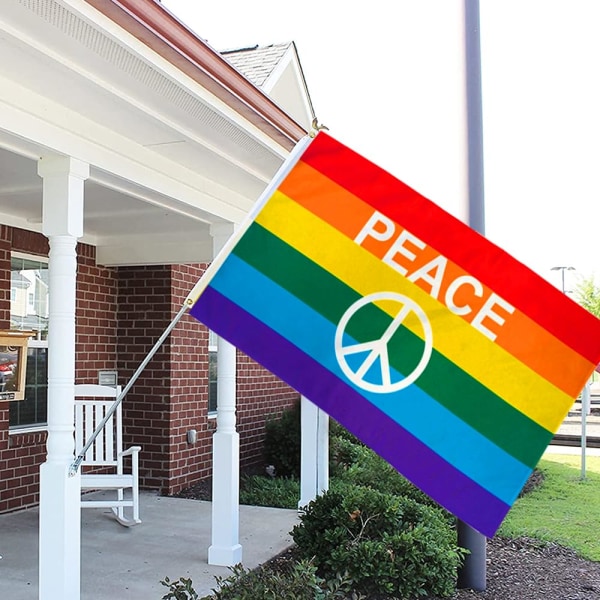 Rauhan lippu (90x150 cm (B)) Rauhan kyyhkynen lippu, rauhanlippu, polyesteri