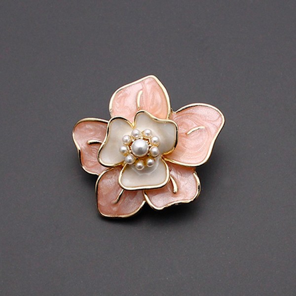 Kamelia Naisten Brosseja Kukka Brossi Pin Päällystetty Kukka Koristeellinen Mekko Korut Retro Huivi C Pink