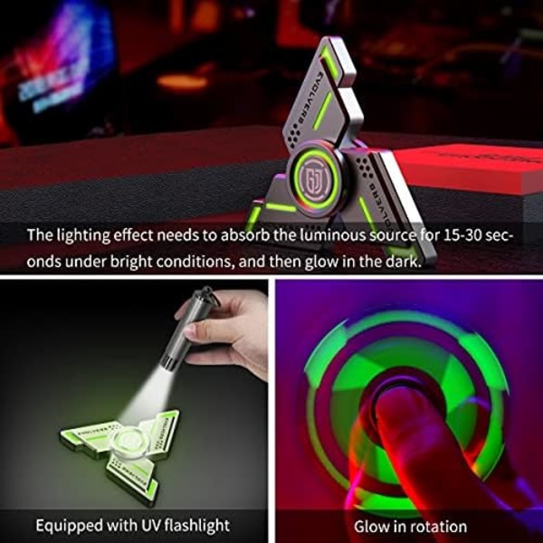 Fidget Spinners Luminous Hållbar Hög Hastighet Tyst Lager Precision Metall, Finger Hand Spinner Avtagbar