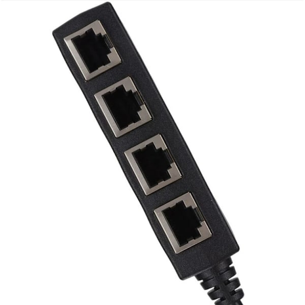 1-4 Portin RJ45-jakaja-adapteri Sujuva Lähetys Erinomainen Yhteys Verkkokaapeliadapteri