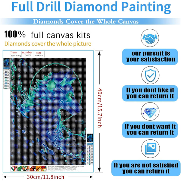 30x40cm 5D timanttimaalaus, DIY timanttimaalaus, timanttimaalaus