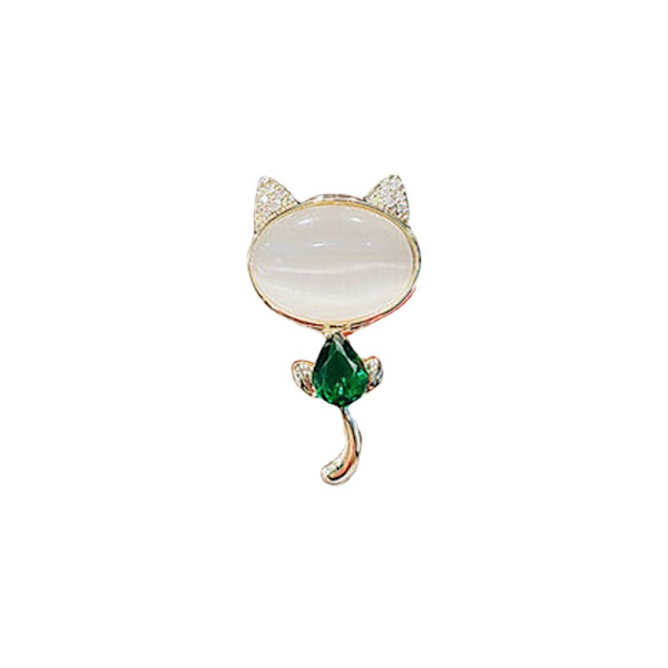 Kat - Krystal Brosche Diamant Vintage Blomster Broscher Luksus Enkel Elegant Brosche Kontor Temperament