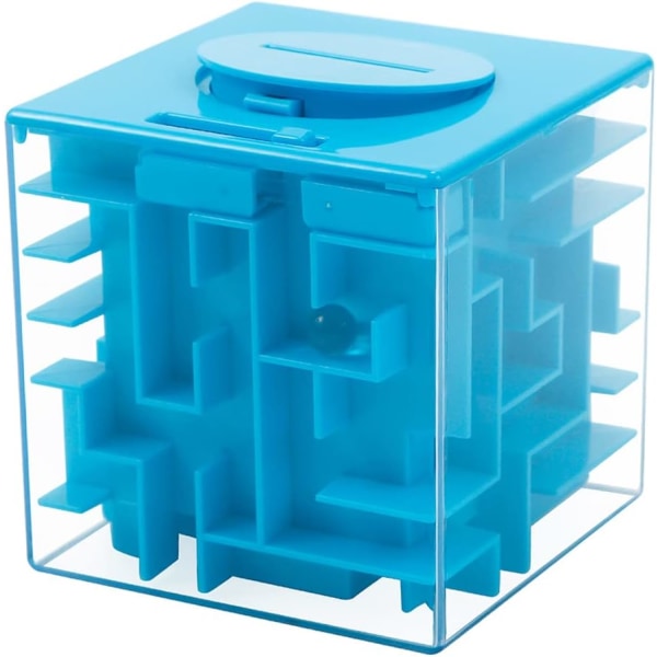 Money Maze Puzzle Box för barn och vuxna (blå), Perfect Mo
