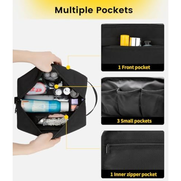 Reisetoalettsak for menn - Stor toalettsak Vannresistent Hengende Dopp Kit Reiseveske for toalettsaker