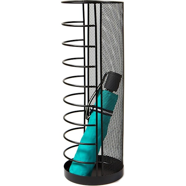 Sateenvarjojalusta, Eteisen Järjestäjä Metalliverkko, Musta, 14 cm P x 14 cm L x 40 cm K