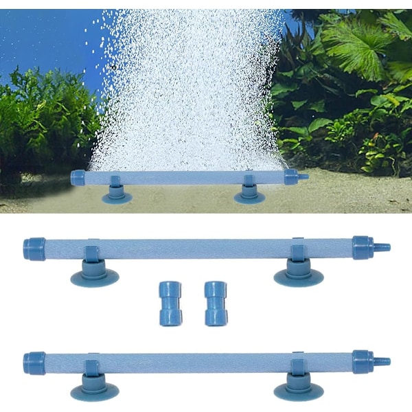 Blå 2-delars Akvarium Luftsten Tub Akvarium Luftsten Tub Bubbelsten Pump Tillbehör för Syrepump Diffusor för Akvariumpumpar och Hydroponisk odling