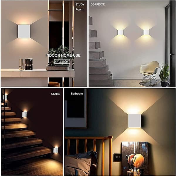 Modern LED-vägglampa för inomhusbruk (vit)