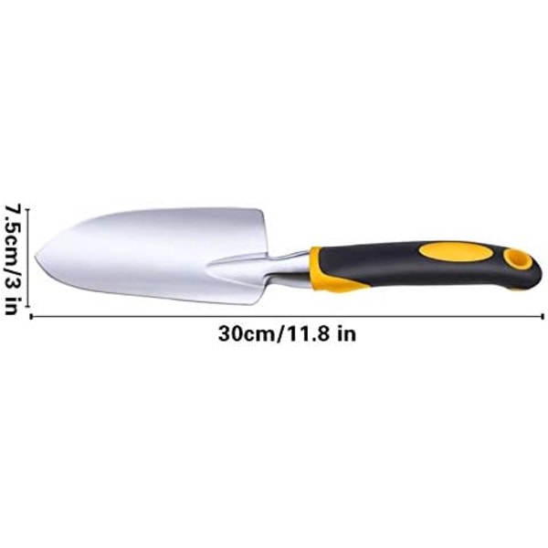 30x7cm Hage Spade i Rustfritt Stål for Planting, Omplanting, Luking, Flytting