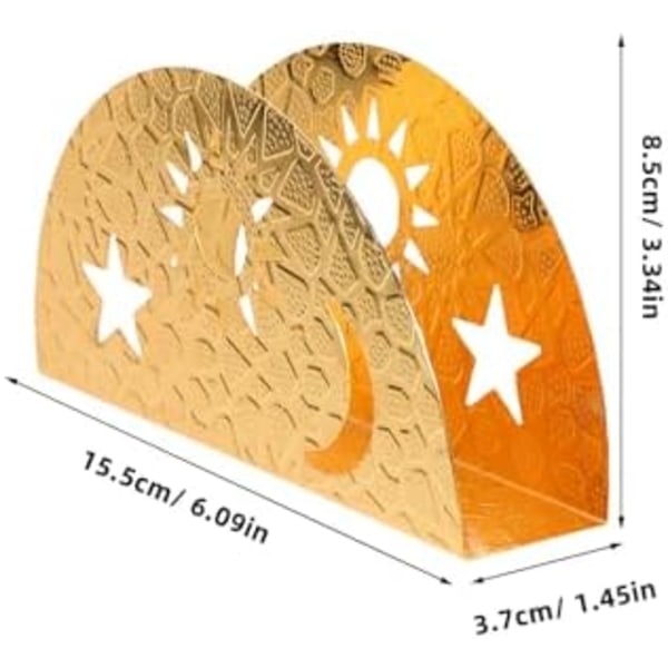 Ramadan Servetthållare Stjärna Måne Servetthållare Eid Dekoration Servettställ Modern Fristående Pappershandduksdispenser för
