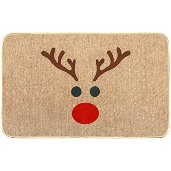 Jouluovimatto Xmas Tervetuloa Jouluovimatto Liukumaton ja Pestävä Talviovimatto Kumipinta Lumhiutaleet Ovimatto Matot