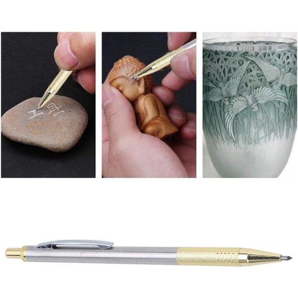 Gravyrskrivare, Tungsten Steel Tip och Carbide Marking Pen, En