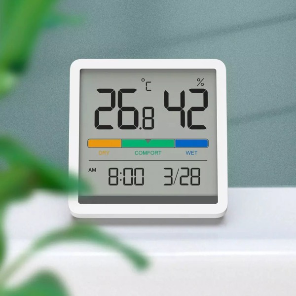 Hygrometer indendørs termometer, desktop digitalt termometer med