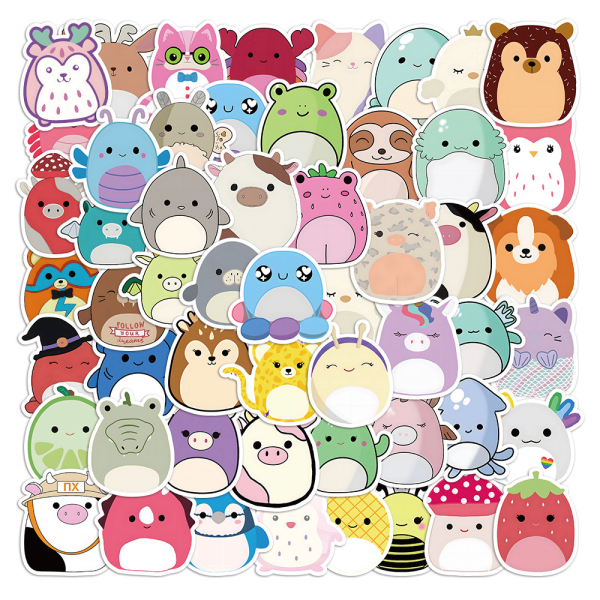 100 stk Kawaii Fun Animaux Stickers, Jolie Autocollant pour Adu