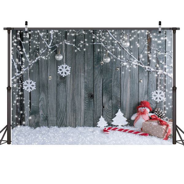 7X5FT God Jul Bakgrunn Jul Bakteppe Snø Gulv Foto Bakgrunn Tregulv Fotografering
