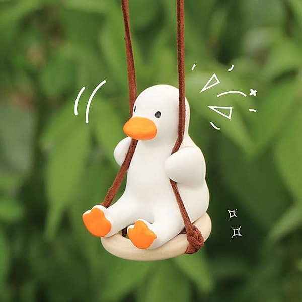 Mignon Balançoire Canard Pendentif，Swinging Duck Ornements de V