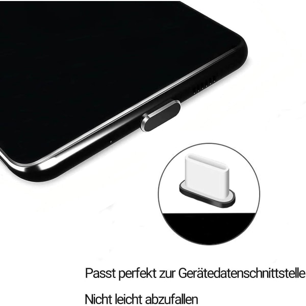 5-pack USB C dammplugg kompatibel med Samsung Galaxy S22 S21/Hua