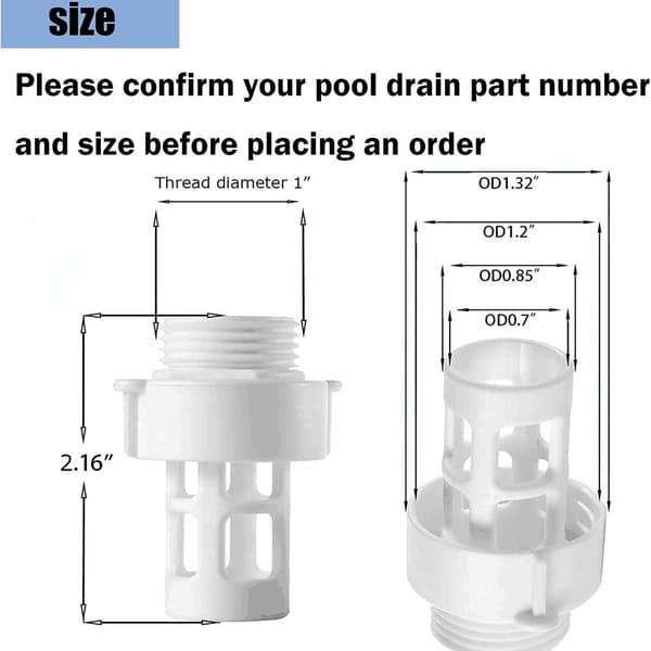 Pool Slange Connector Adapter til Intex Rund #10184