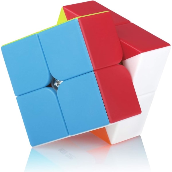 Speed ​​Cube 2x2 2x2x2 Mærkatløs Magisk Puslespil Magisk Hastighed