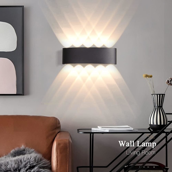 LED-seinävalaisimet sisätiloihin ylös ja alas 10W 3000K seinävalaisin, moderni Bl