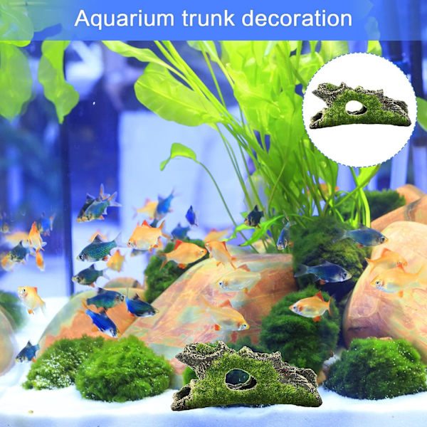 Akvarie Træ Dekoration, 2 stk. Træ Dekorationer