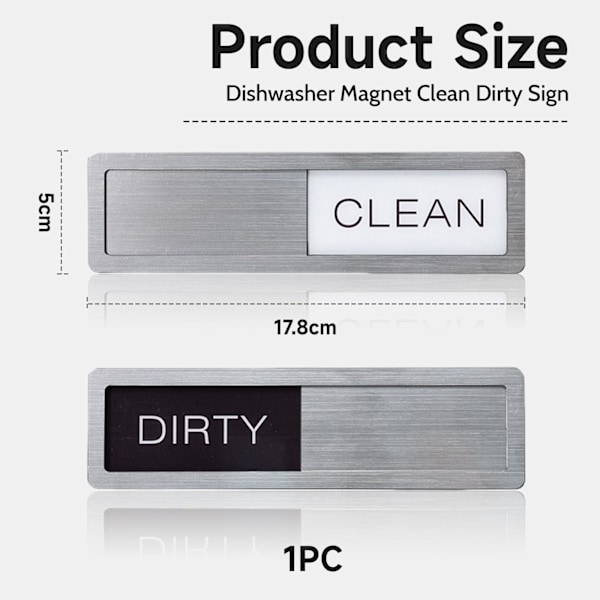 Ren/Smutsig Skjutskylt Ren Smutsig Diskmaskin Skylt Magnetisk Diskmaskin Skylt Kökstillbehör Köksmagnet Köksredskap