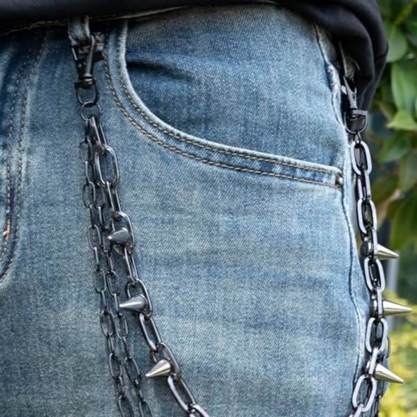 62 cm Musta Housun Ketju Miehille Punk-Lompakon Ketju Hummerilukkoilla Kylmiä Lahjoja Miehille Aikuisten Joulu Hip Hop Jean Ch